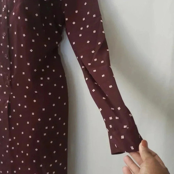 Old Navy | Dress | Burgundy Polkadot | Size L - Picture 4 of 8